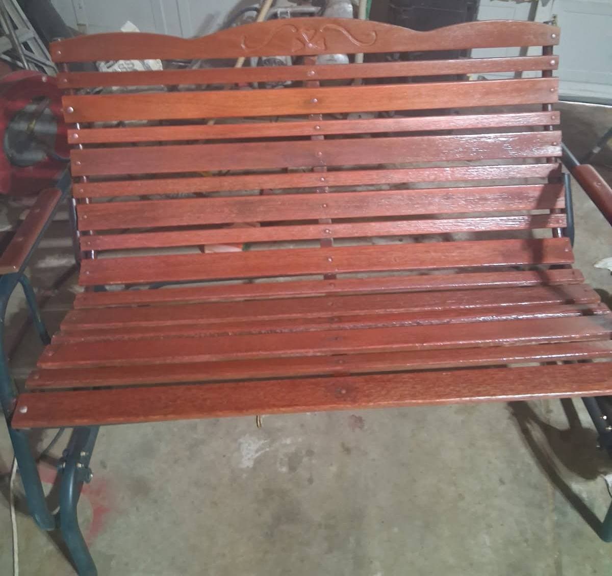 Refinished wooden bench