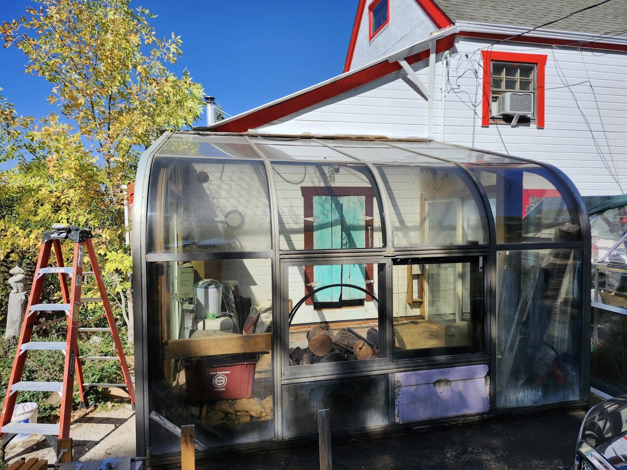 Glass sunroom porch addition